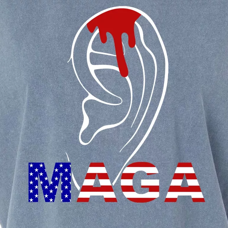 Donald Trump Maga Gun Shot To The Ear Garment-Dyed Women's Muscle Tee