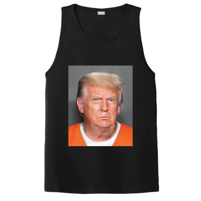 Donald Trump Mugshot MAGA 2024 Front & Back Front & Back Performance Tank