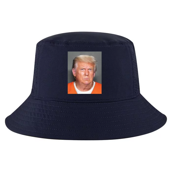 Donald Trump Mugshot MAGA 2024 Front & Back Front & Back Cool Comfort Performance Bucket Hat