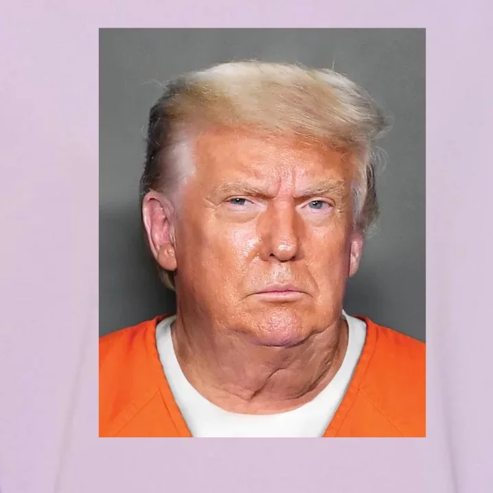 Donald Trump Mugshot MAGA 2024 Front & Back Front & Back Garment-Dyed Sweatshirt