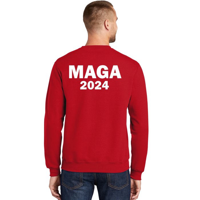 Donald Trump Mugshot MAGA 2024 Front & Back Front & Back Sweatshirt