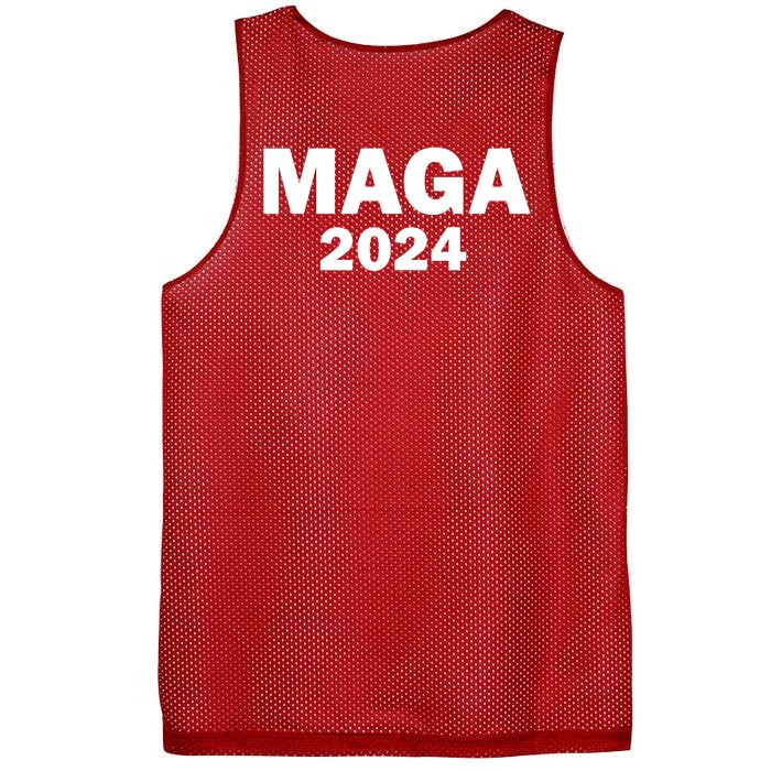 Donald Trump Mugshot MAGA 2024 Front & Back Front & Back Mesh Reversible Basketball Jersey Tank