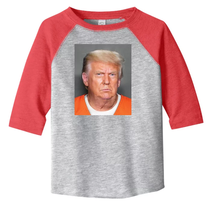 Donald Trump Mugshot MAGA 2024 Front & Back Front & Back Toddler Fine Jersey T-Shirt