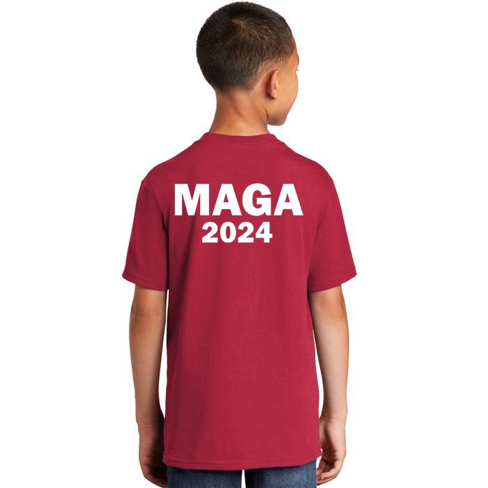 Donald Trump Mugshot MAGA 2024 Front & Back Front & Back Kids T-Shirt