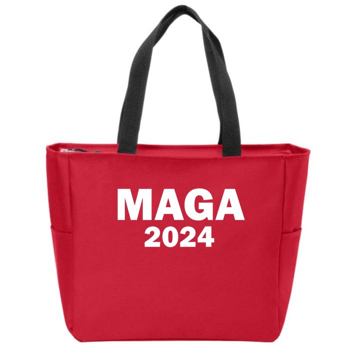 Donald Trump Mugshot MAGA 2024 Front & Back Front & Back Zip Tote Bag