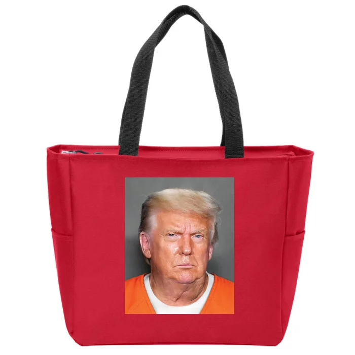 Donald Trump Mugshot MAGA 2024 Front & Back Front & Back Zip Tote Bag