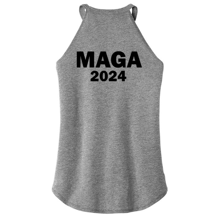 Donald Trump Mugshot MAGA 2024 Front & Back Front & Back Women’s Perfect Tri Rocker Tank