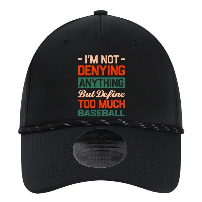 Define Too Much Baseball Funny Baseball Player Humor Gift Performance The Dyno Cap