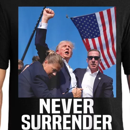 Donald Trump Mug Shot Never Surrender Pajama Set