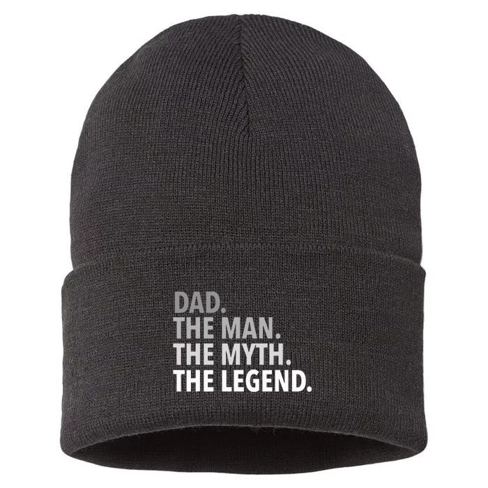 Dad The Man The Myth The Legend Sustainable Knit Beanie