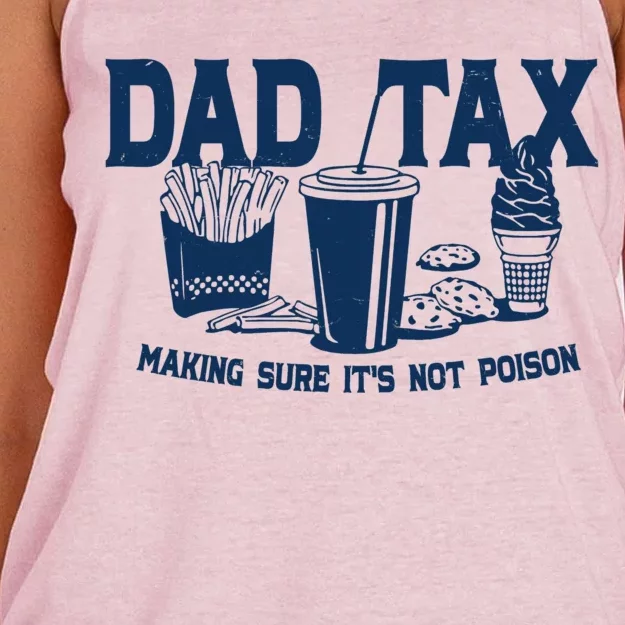 Dad Tax Making Sure Its Not Poison Women's Knotted Racerback Tank