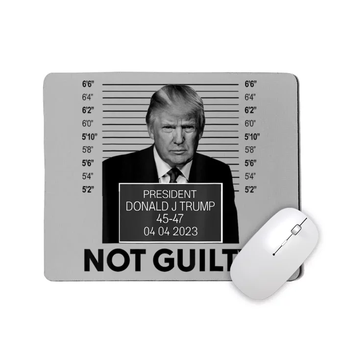 Donald Trump Mugshot Not Guilty Trump Supporter Mousepad