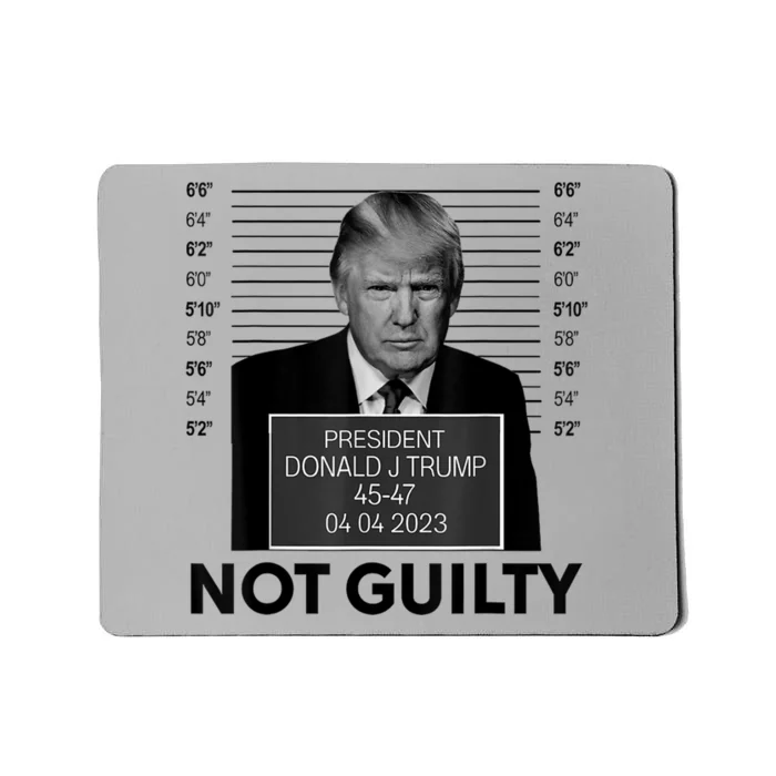 Donald Trump Mugshot Not Guilty Trump Supporter Mousepad