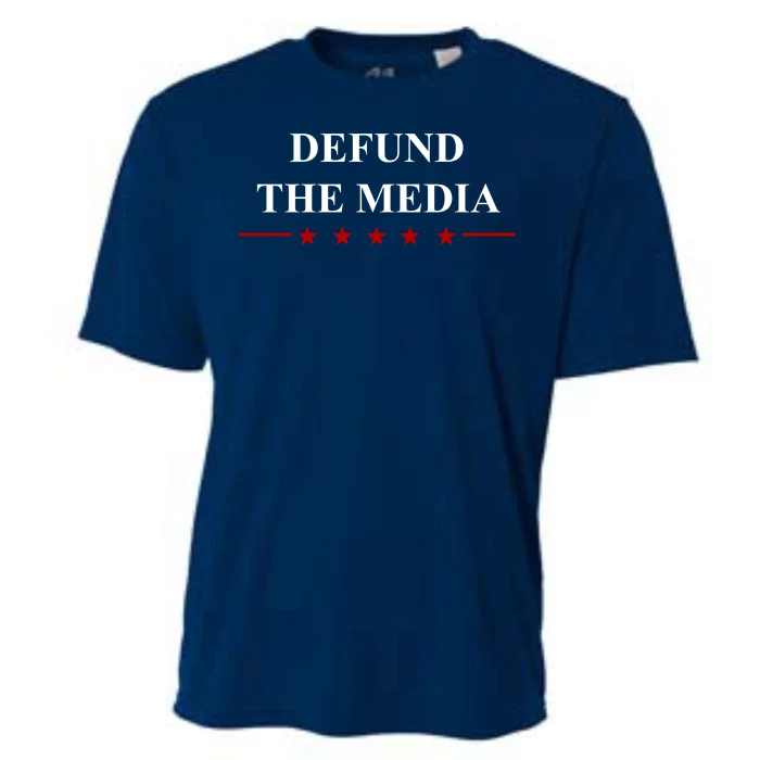 Defund The Media USA Star Cooling Performance Crew T-Shirt