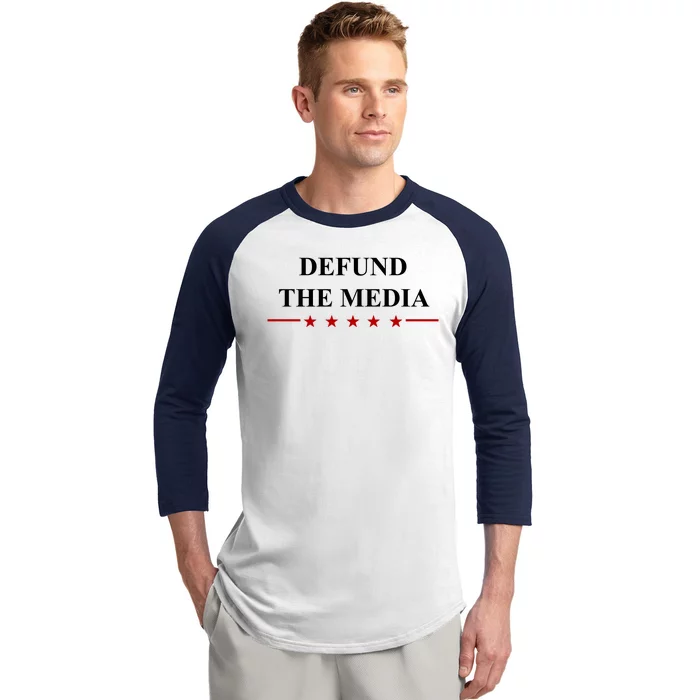 Defund The Media USA Star Baseball Sleeve Shirt