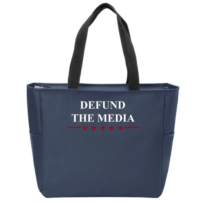 Defund The Media USA Star Zip Tote Bag