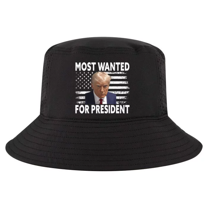 Donald Trump Most Wanted For President 2024 Pro Mugshot Cool Comfort Performance Bucket Hat