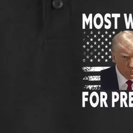 Donald Trump Most Wanted For President 2024 Pro Mugshot Dry Zone Grid Performance Polo