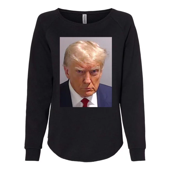 Donald Trump Mugshot Womens California Wash Sweatshirt