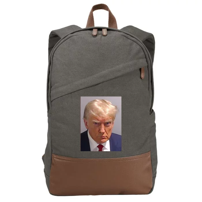 Donald Trump Mugshot Cotton Canvas Backpack