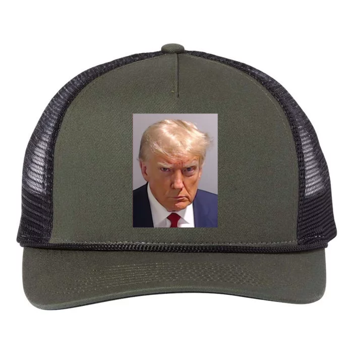 Donald Trump Mugshot Retro Rope Trucker Hat Cap