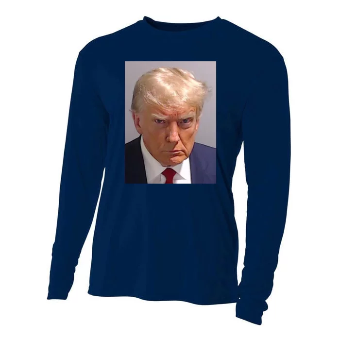 Donald Trump Mugshot Cooling Performance Long Sleeve Crew