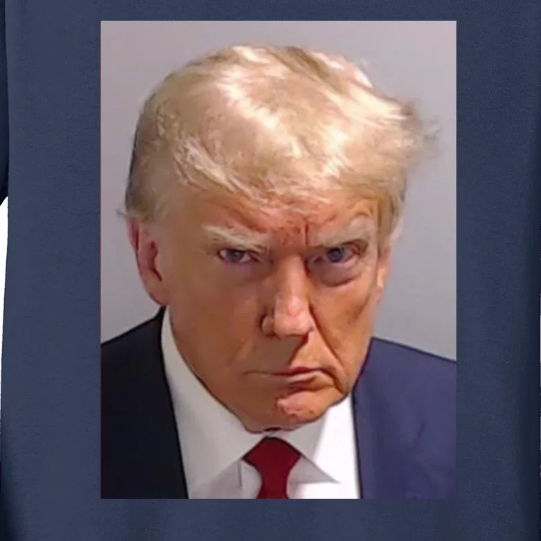 Donald Trump Mugshot Kids Long Sleeve Shirt