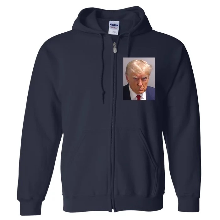 Donald Trump Mugshot Full Zip Hoodie