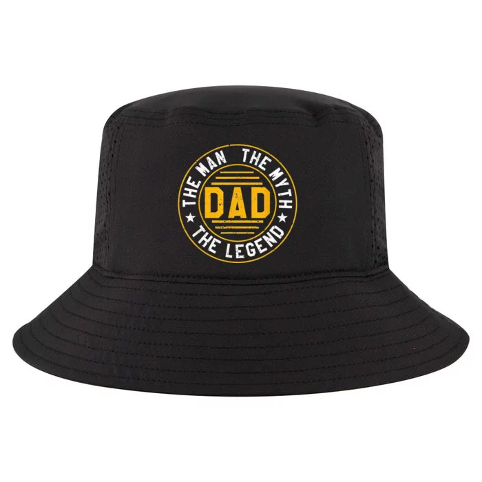 Dad The Man The Myth The Legend Daddy Funny Father's Day Cool Comfort Performance Bucket Hat