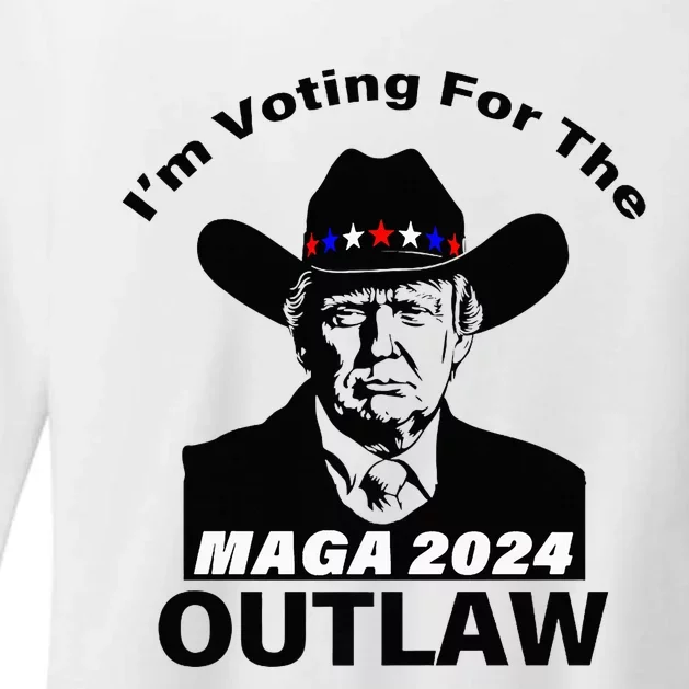 Donald Trump Maga IM Voting For The Outlaw 2024 President Womens CVC ...