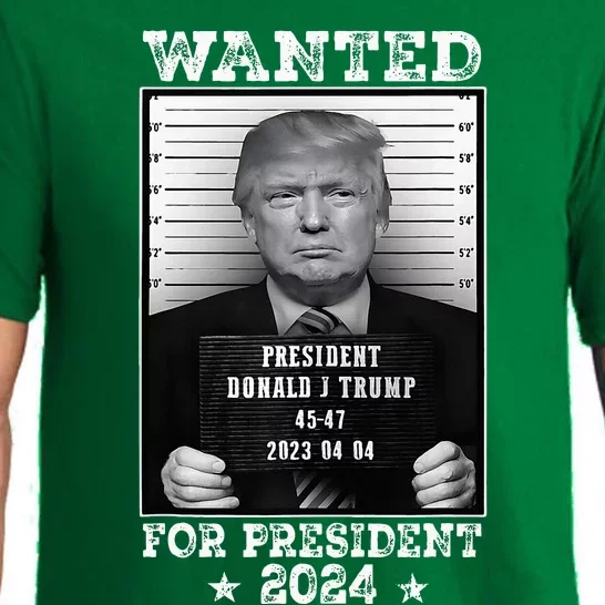 Donald Trump Mug Shot Wanted For U.S. President 2024 Pajama Set