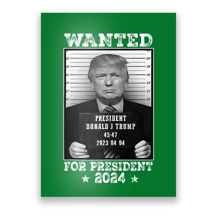 Donald Trump Mug Shot Wanted For U.S. President 2024 Poster