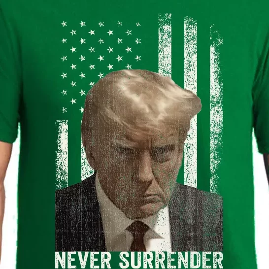 Donald Trump Mugshot Never Surrender Pajama Set