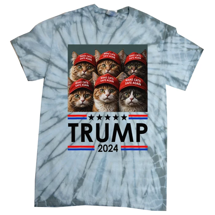 Donald Trump Make Cats Safe Again 2024 Tie-Dye T-Shirt