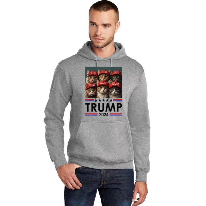 Donald Trump Make Cats Safe Again 2024 Tall Hoodie