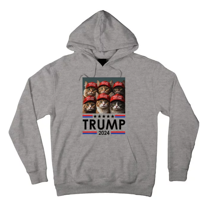 Donald Trump Make Cats Safe Again 2024 Tall Hoodie