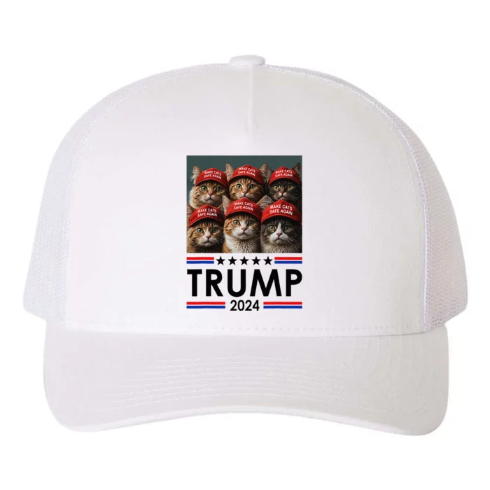 Donald Trump Make Cats Safe Again 2024 Yupoong Adult 5-Panel Trucker Hat