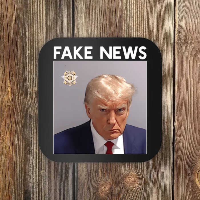 Donald Trump Mugshot | Trump Mug Shot Fake News Coaster