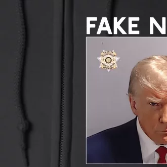 Donald Trump Mugshot | Trump Mug Shot Fake News Full Zip Hoodie