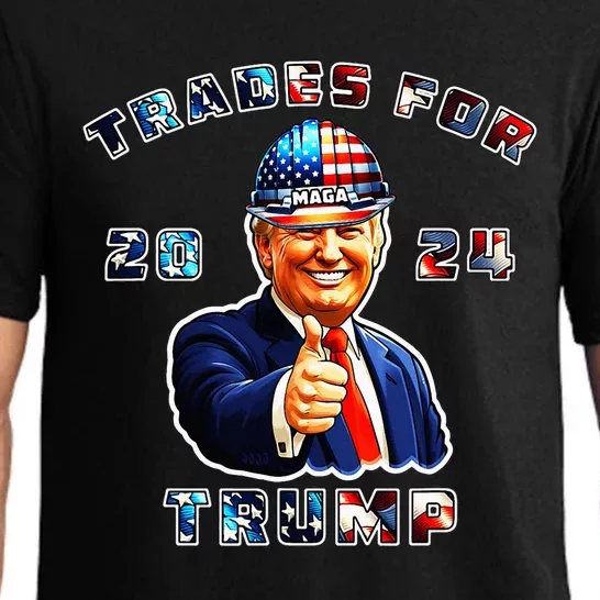 Donald Trump Maga IM Voting Trades For Trump 2024 Pajama Set