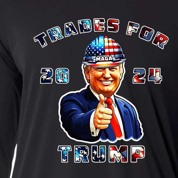 Donald Trump Maga IM Voting Trades For Trump 2024 Cooling Performance Long Sleeve Crew