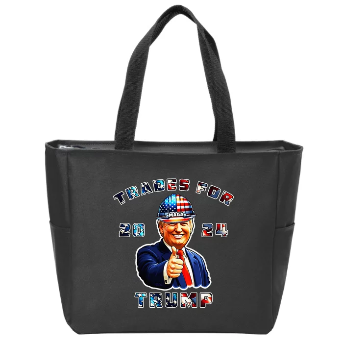 Donald Trump Maga IM Voting Trades For Trump 2024 Zip Tote Bag