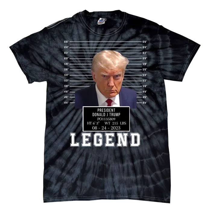 Donald Trump Mug Shot Trump Mugshot 2024 Donald Trump Legend Free Donald Trump Tie-Dye T-Shirt