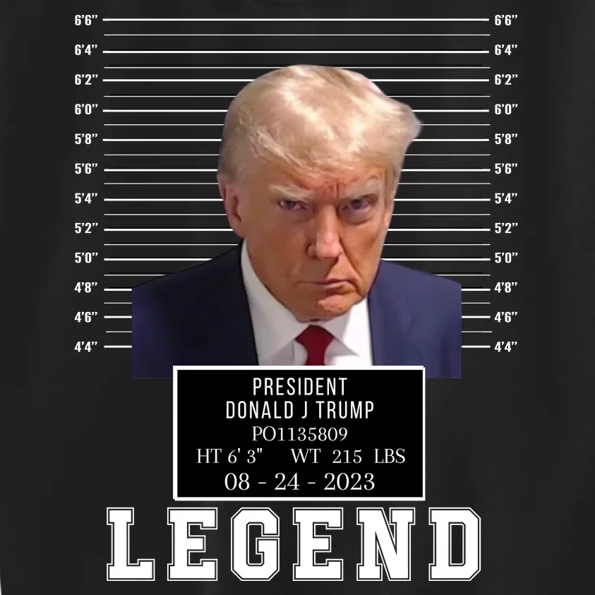 Donald Trump Mug Shot Trump Mugshot 2024 Donald Trump Legend Free Donald Trump Kids Sweatshirt