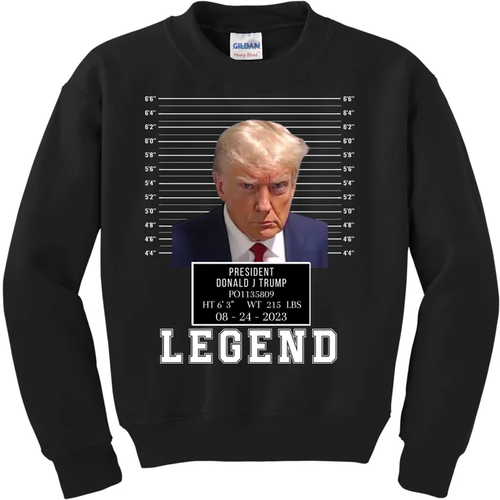 Donald Trump Mug Shot Trump Mugshot 2024 Donald Trump Legend Free Donald Trump Kids Sweatshirt