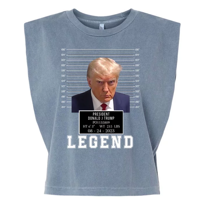 Donald Trump Mug Shot Trump Mugshot 2024 Donald Trump Legend Free Donald Trump Garment-Dyed Women's Muscle Tee