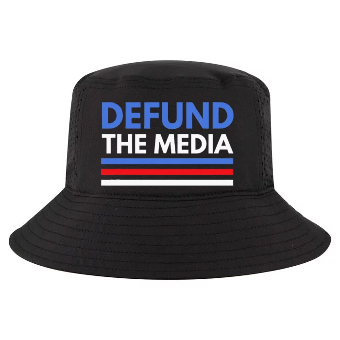 Defund The Media Funny Media Election Humor Cool Comfort Performance Bucket Hat