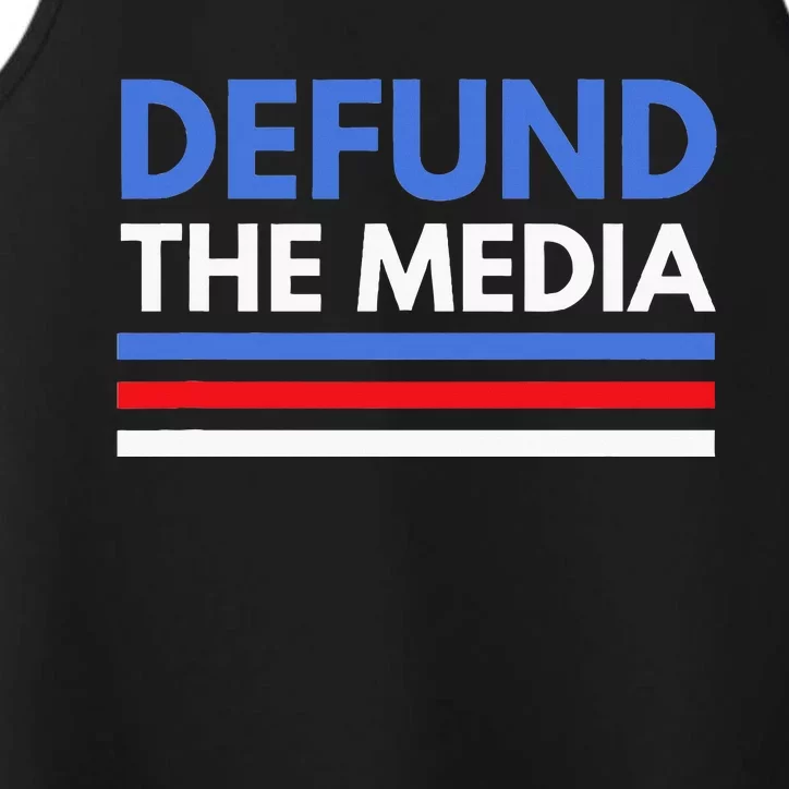 Defund The Media Funny Media Election Humor Performance Tank