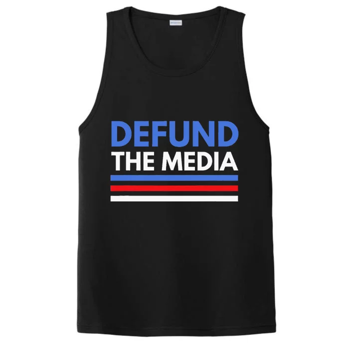 Defund The Media Funny Media Election Humor Performance Tank