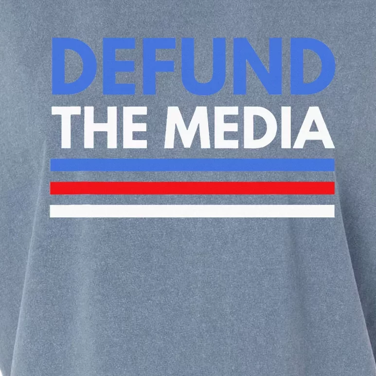 Defund The Media Funny Media Election Humor Garment-Dyed Women's Muscle Tee